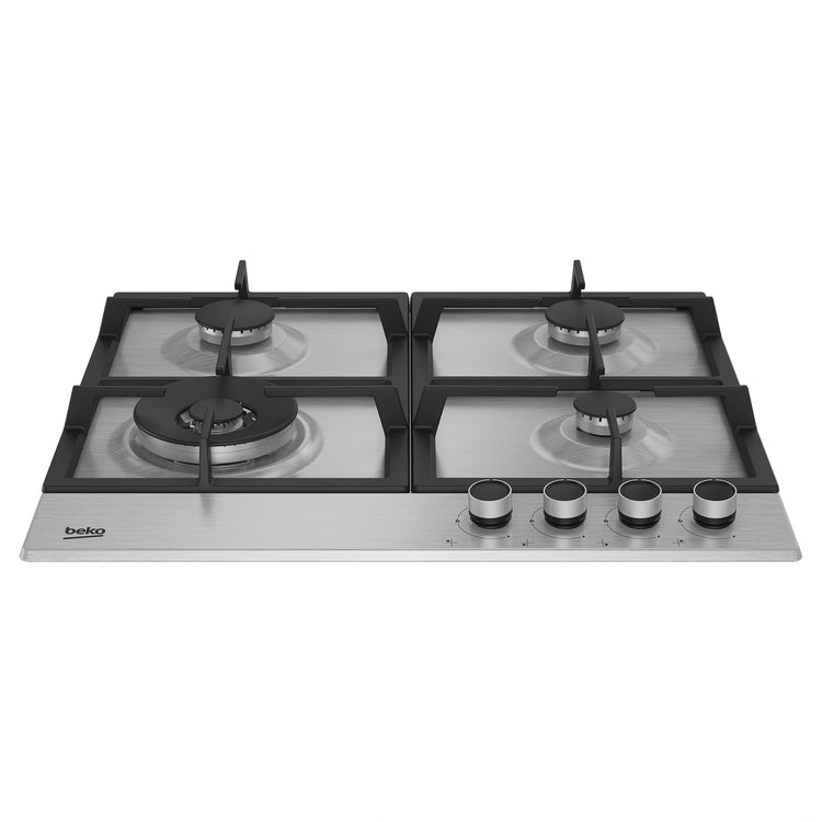 Beko 60cm Built-In Gas Stovetop With 4 Burners BCT60GX1, Top View