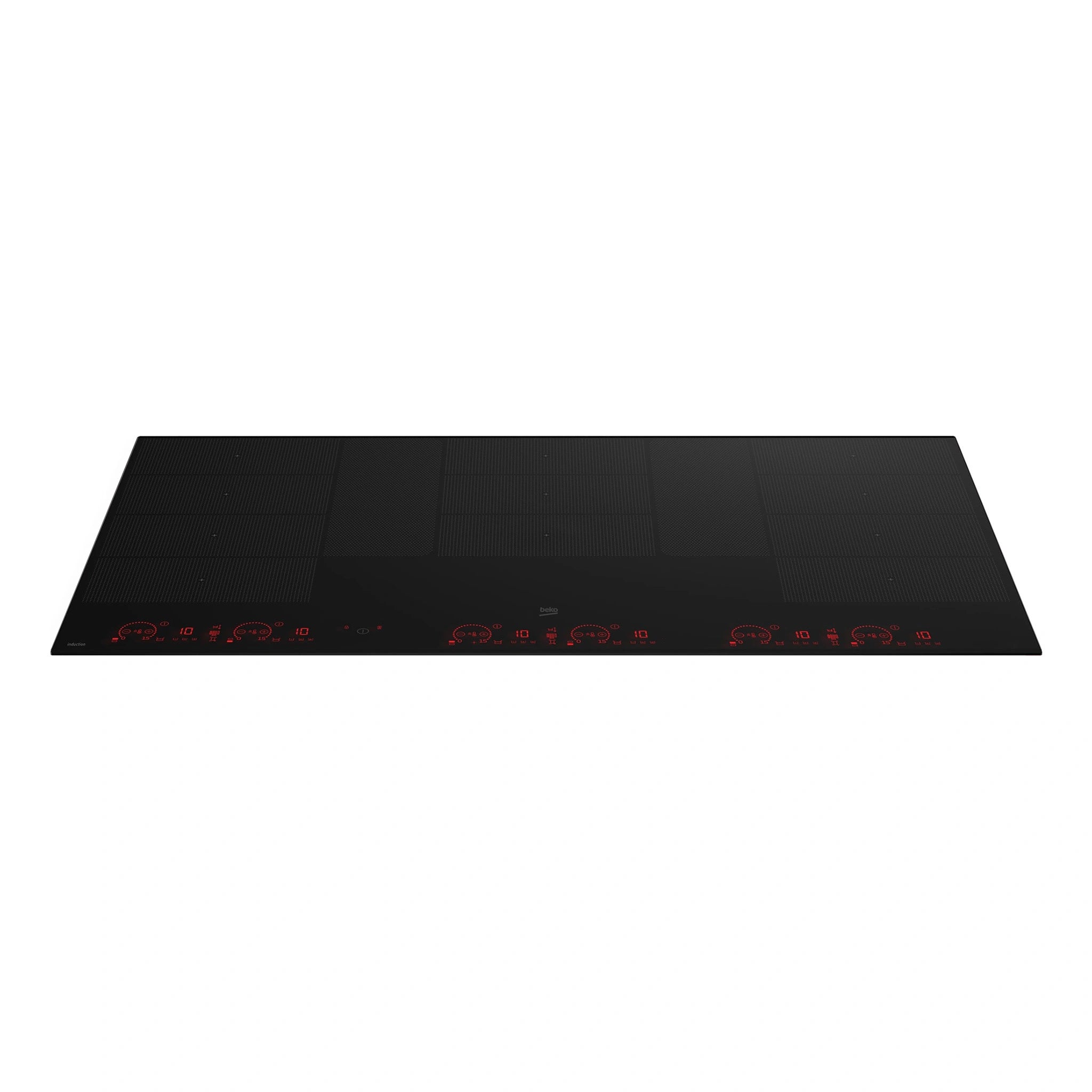 Beko Flexy Induction 90cm Built-In Cooktop with Luminous Control BCT904IG, Front View