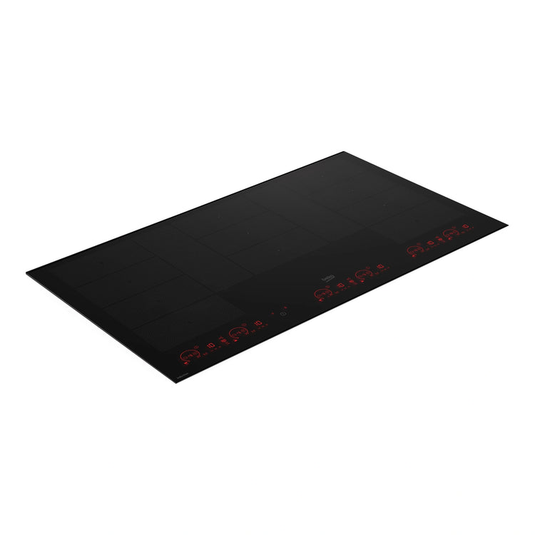 Beko Flexy Induction 90cm Built-In Cooktop with Luminous Control BCT904IG, Left Side View