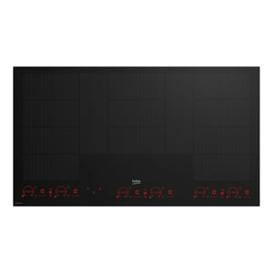 Beko Flexy Induction 90cm Built-In Cooktop with Luminous Control BCT904IG, Top View