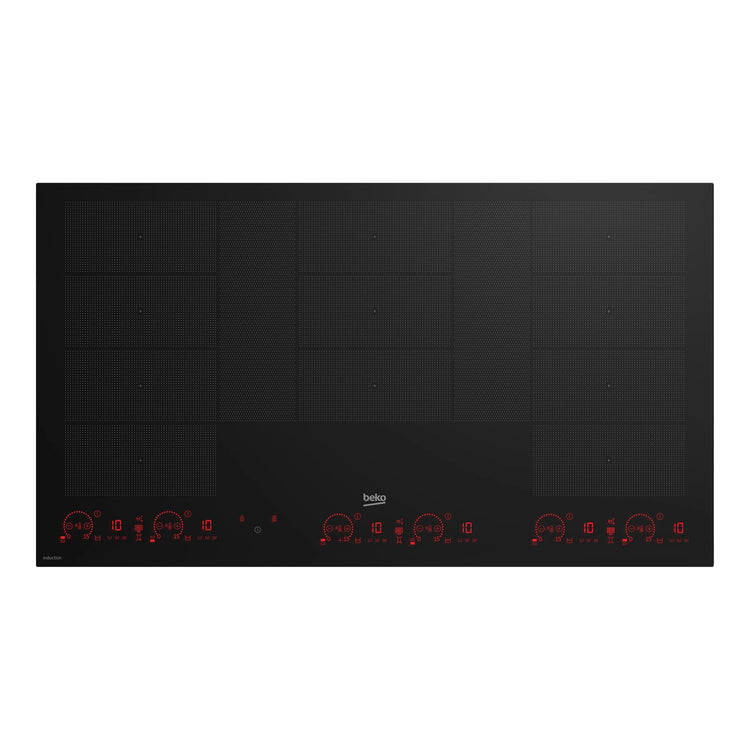 Beko Flexy Induction 90cm Built-In Cooktop with Luminous Control BCT904IG, Top View