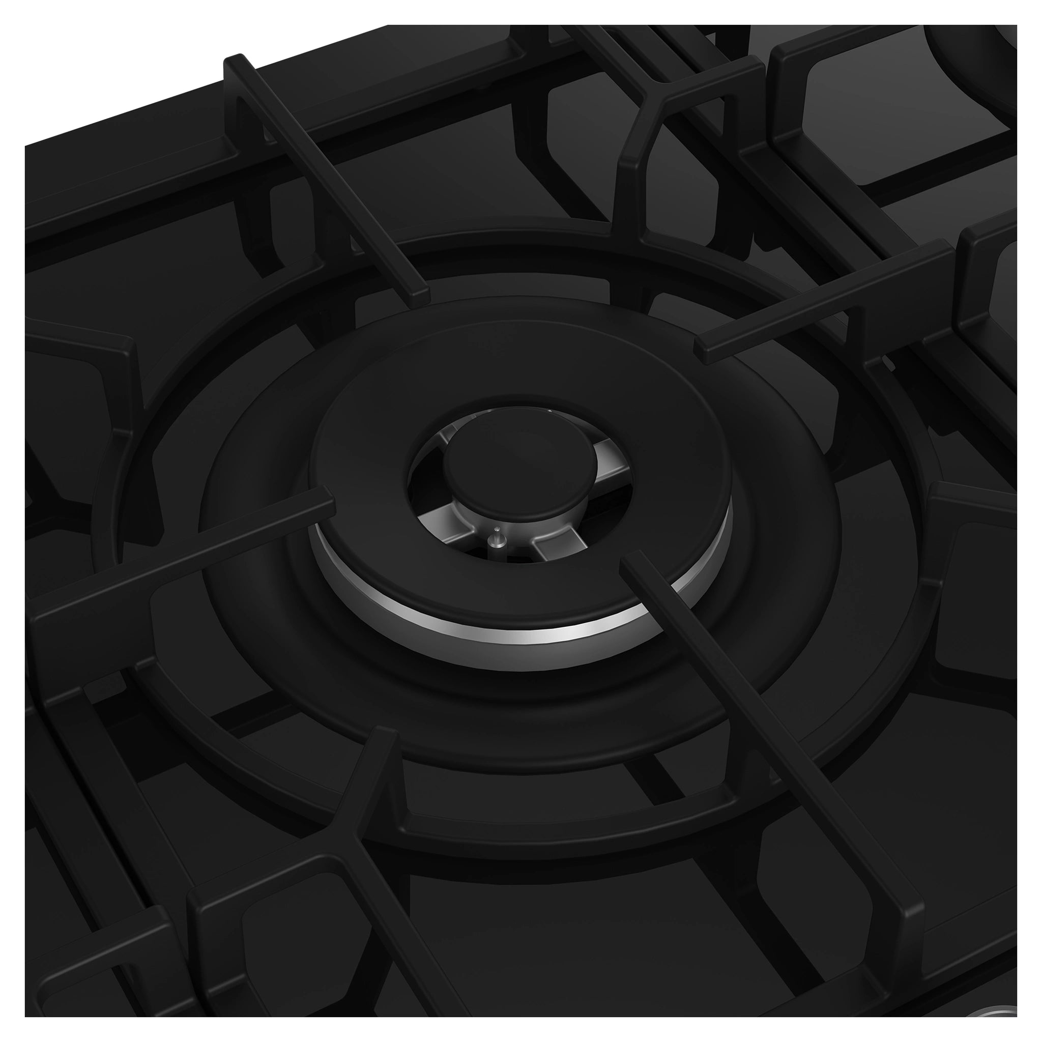 Beko 90cm Built-In Gas Stovetop With 4 Gas 1 Wok Burner BCT90GG1, Close-Up View