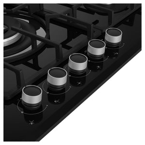 Beko 90cm Built-In Gas Stovetop With 4 Gas 1 Wok Burner BCT90GG1, Control Panel View