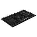 Beko 90cm Built-In Gas Stovetop With 4 Gas 1 Wok Burner BCT90GG1, Left Side View