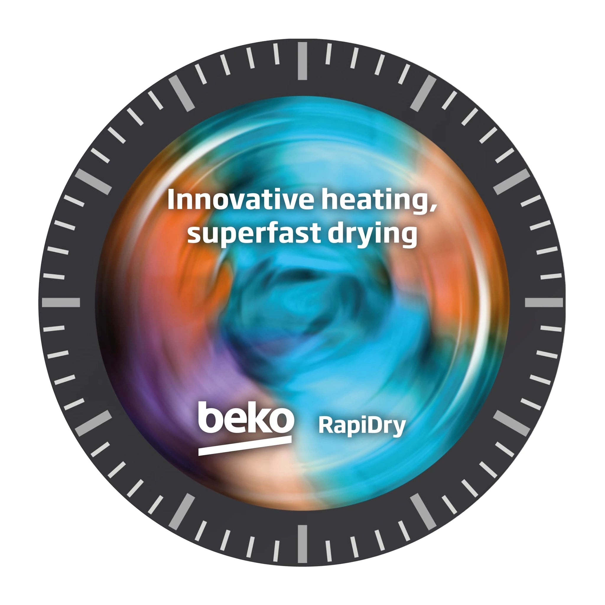 Beko 10 kg Hybrid Heat Pump with Steam & Wi-Fi BDPB104HW, Wash RapiDry Door Sticker POSM Preview Master