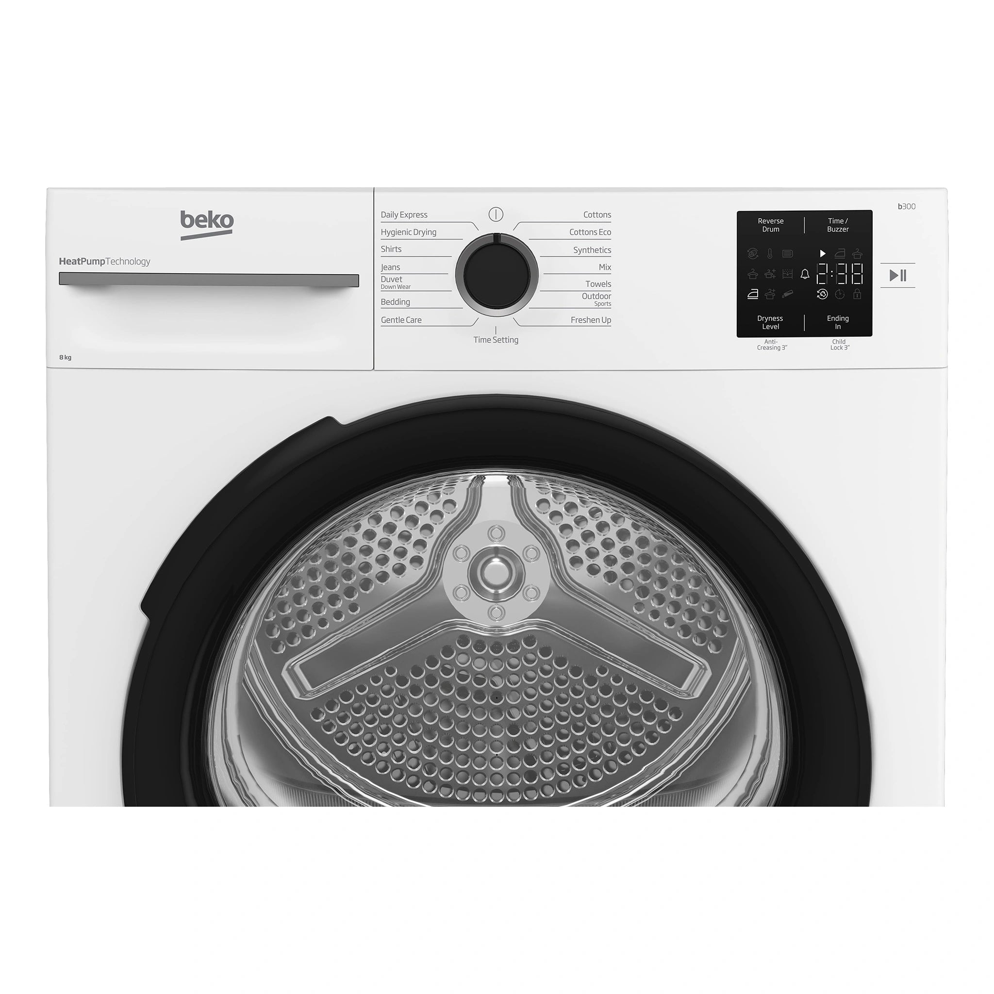Beko BDPB8010W 8kg Heat Pump Dryer with EcoGentle