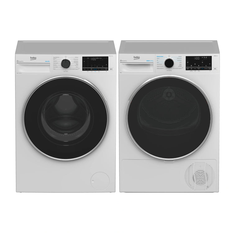 Beko 8kg Heat Pump Tumble Dryer with Steam & Wi-Fi – White BDPB802SW, Lifestyle Laundry Perfect Pair