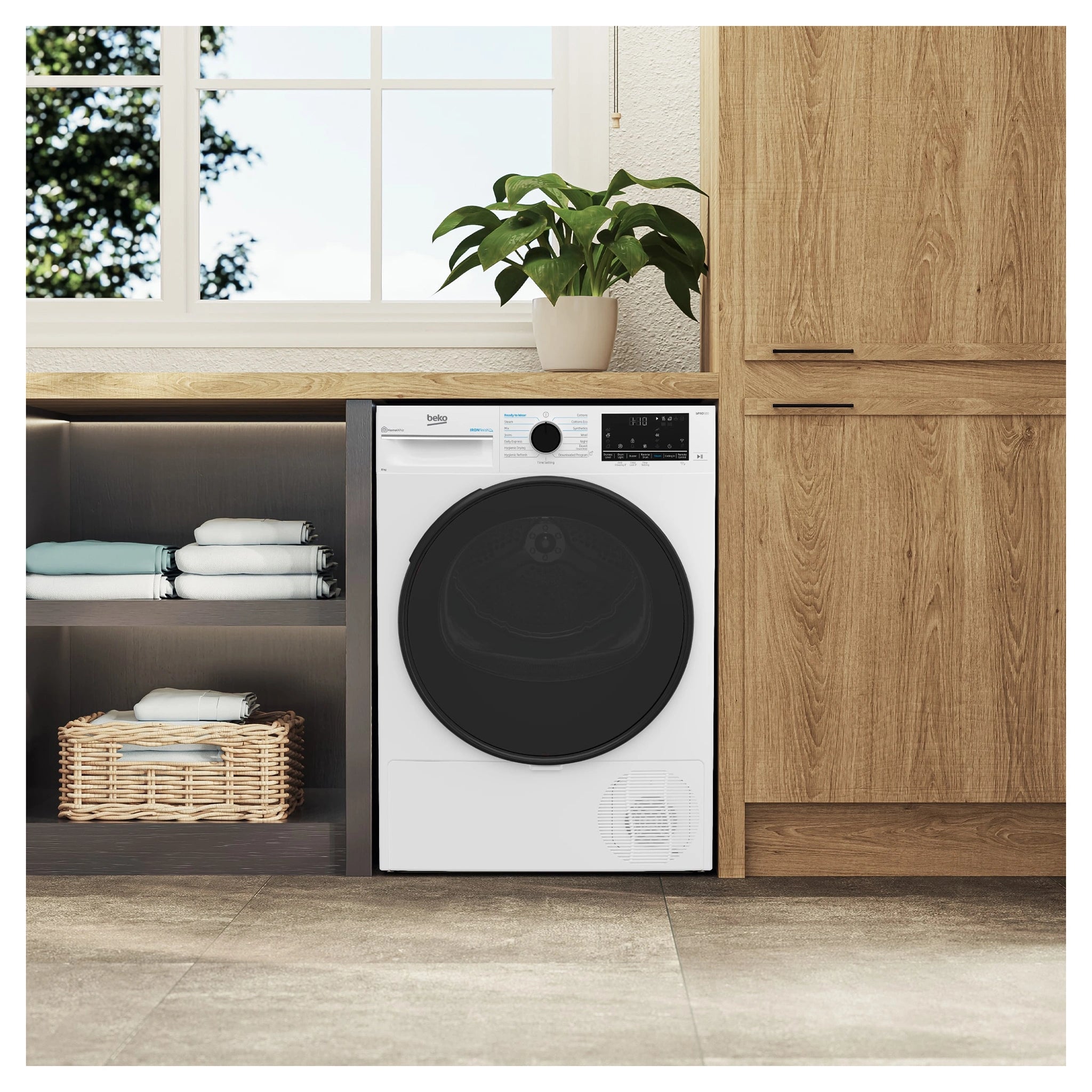 Beko BDPB803SW 8kg Heat Pump Tumble Dryer with Steam & Wi-Fi – White