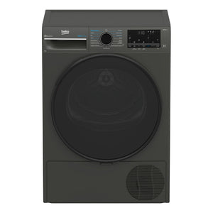 Beko 9kg Graphite Heat Pump Dryer with Steam & WiFi BDPB903SG, Front View