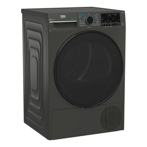 Beko 9kg Graphite Heat Pump Dryer with Steam & WiFi BDPB903SG, Left Side View