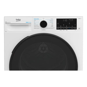 Beko 9kg White Heat Pump Dryer with Steam & WiFi BDPB903SW, Close-Up View