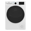 Beko 9kg White Heat Pump Dryer with Steam & WiFi BDPB903SW, Front View