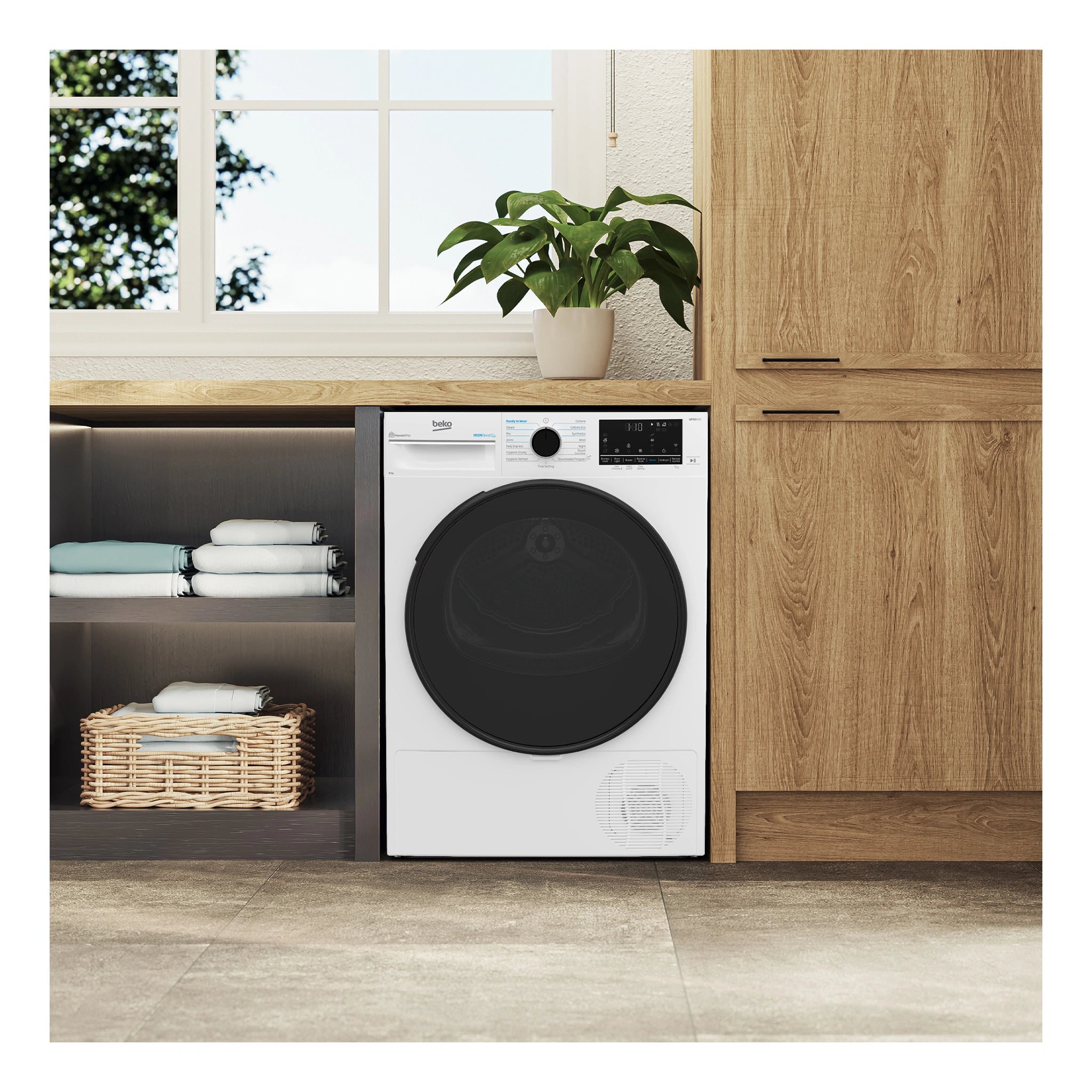 Beko 9kg White Heat Pump Dryer with Steam & WiFi BDPB903SW, Features