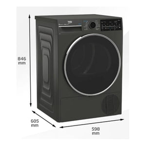Beko 9 kg Hybrid Heat Pump with Steam & Wi-Fi BDPB904HG, Dimensions
