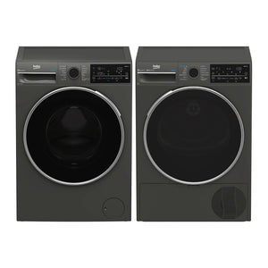 Beko 9 kg Hybrid Heat Pump with Steam & Wi-Fi BDPB904HG, Laundry Perfect Pair
