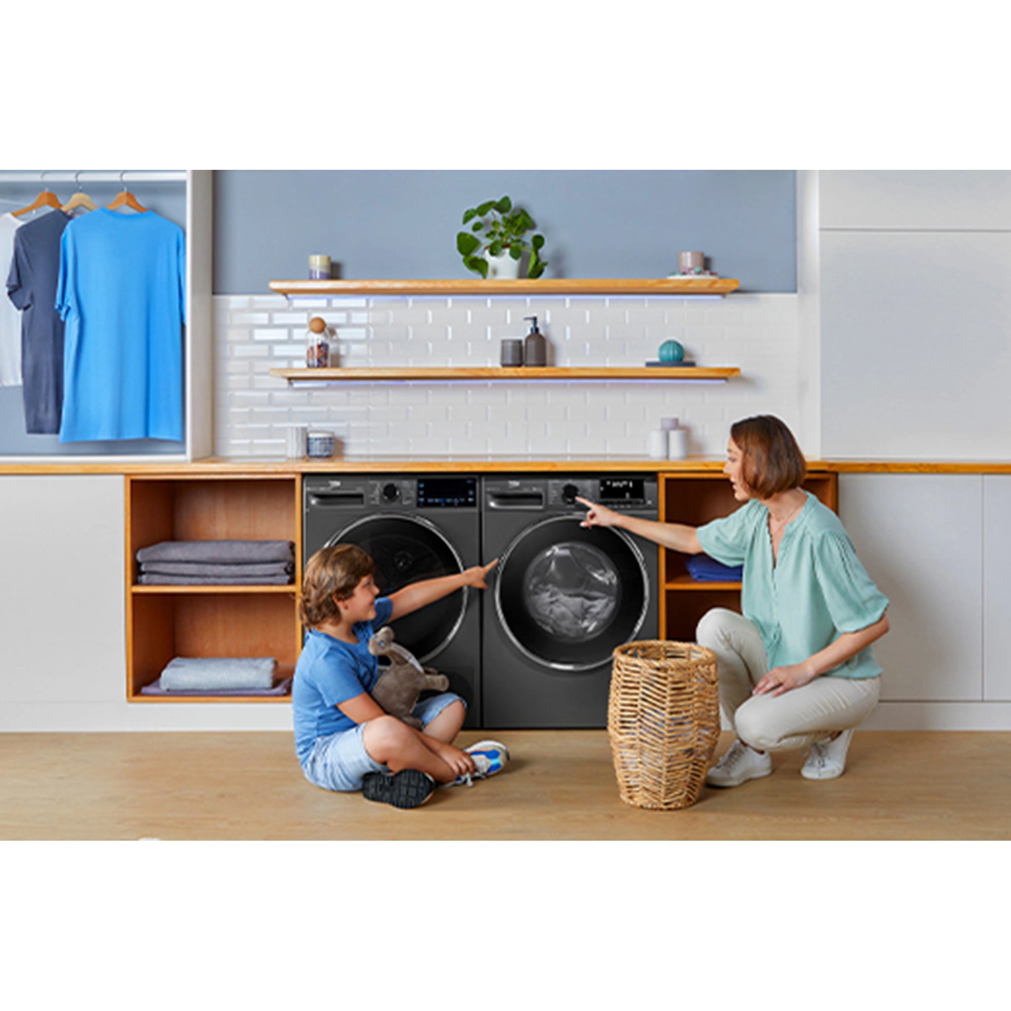 Beko 9 kg Hybrid Heat Pump with Steam & Wi-Fi BDPB904HG, Lifestyle 6