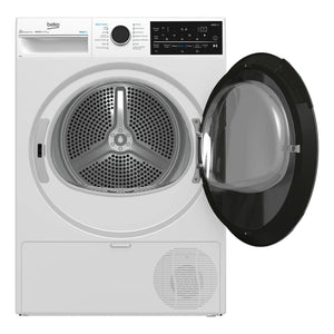 Beko 9 kg Hybrid Heat Pump with Steam & Wi-Fi BDPB904HW, Front View With Door Open