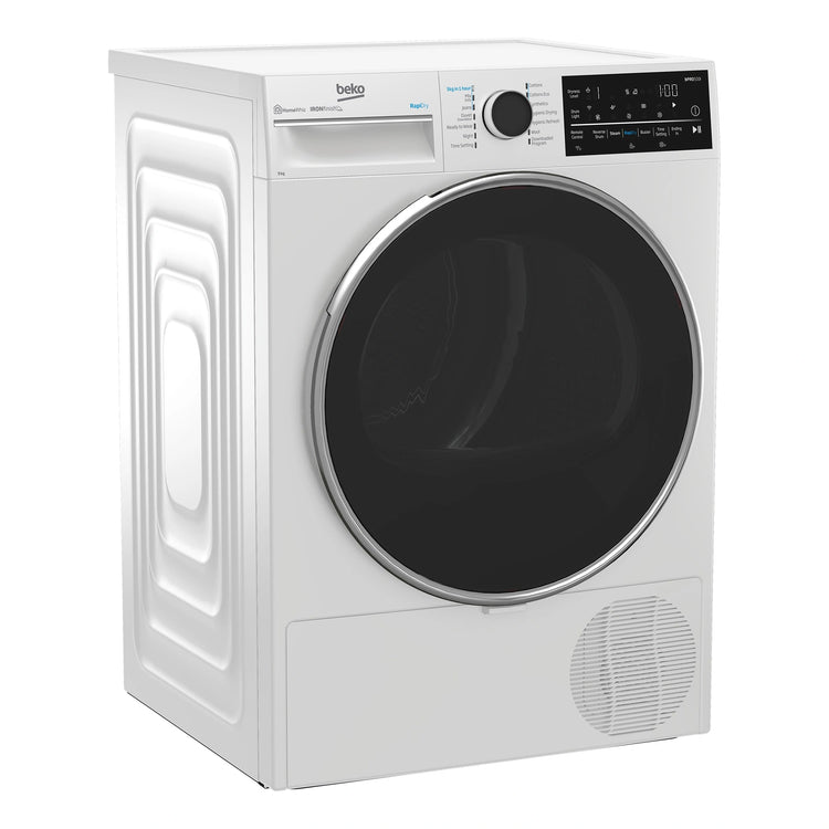 Beko 9 kg Hybrid Heat Pump with Steam & Wi-Fi BDPB904HW, Left Side View