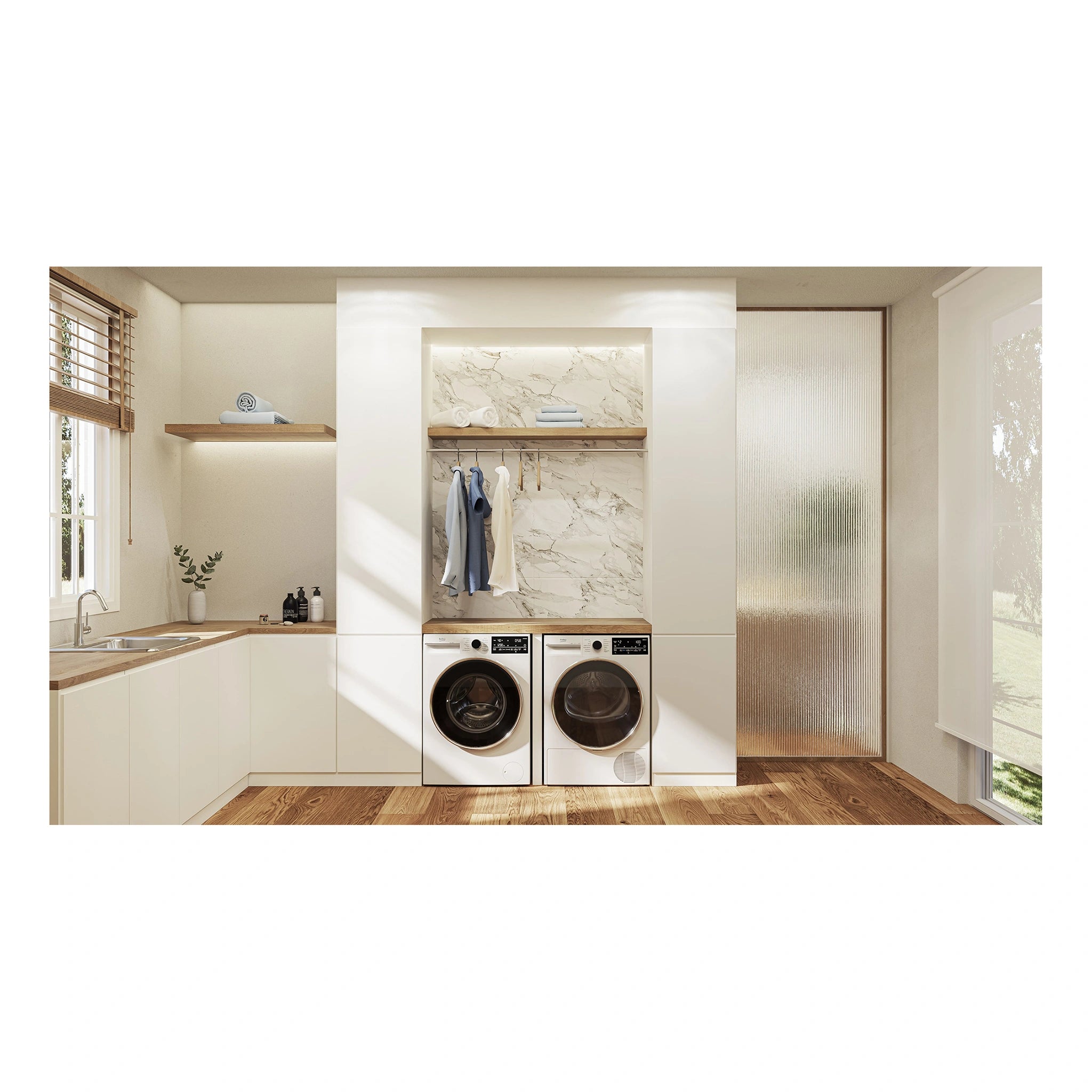 Beko 9 kg Hybrid Heat Pump with Steam & Wi-Fi BDPB904HW, Lifestyle 3