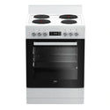 Beko 60cm Multifunction Freestanding Cooker BFC60EMW1, Front View