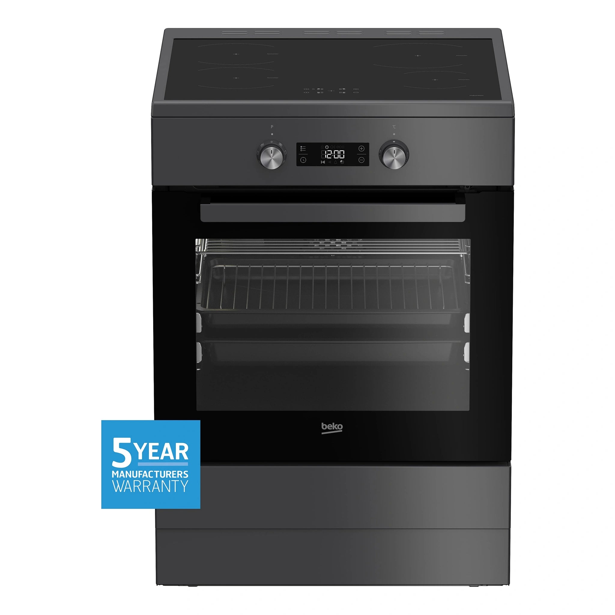 Beko Freestanding Cooker (Multi-functional, 60cm) BFC60IPAN, Front View 2