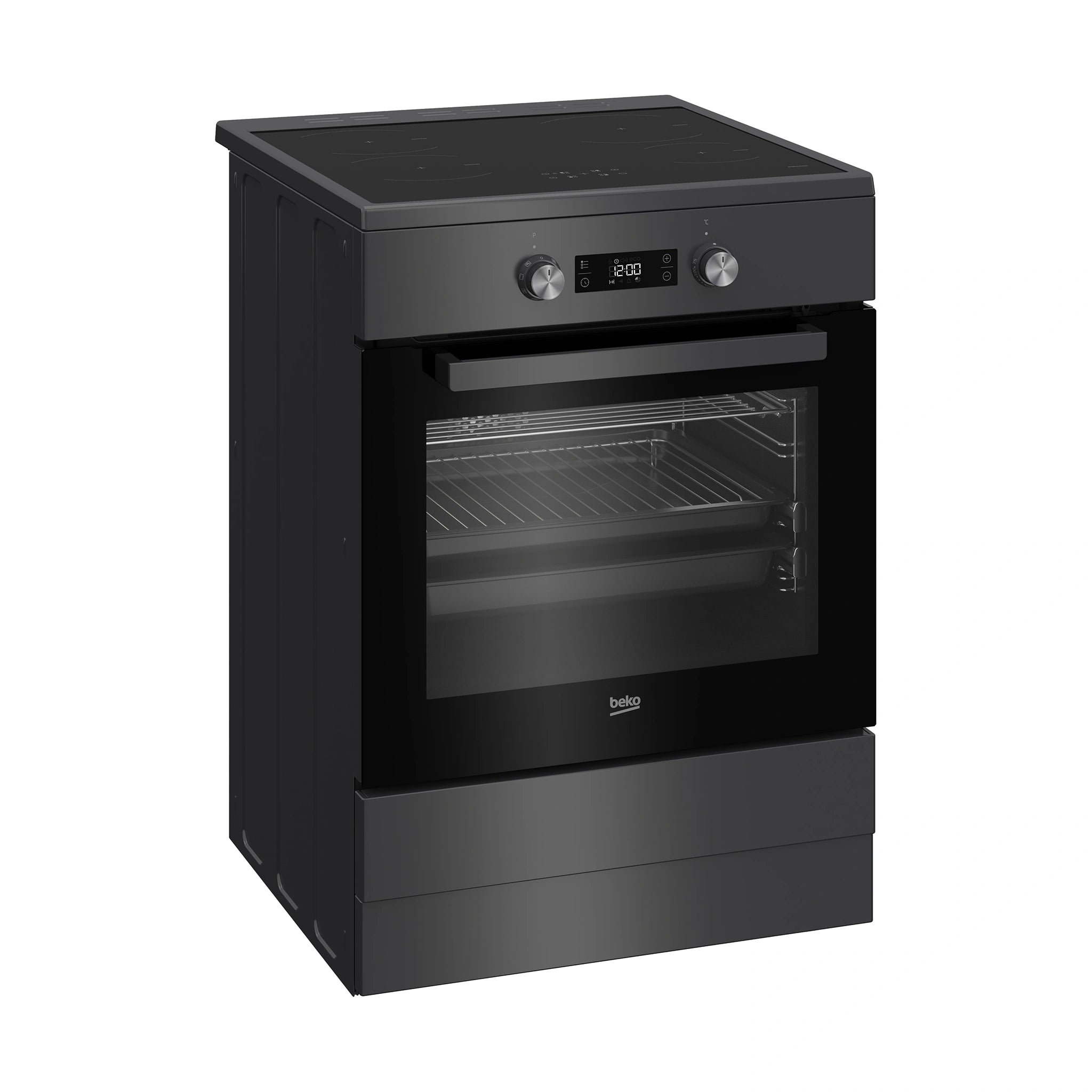 Beko Freestanding Cooker (Multi-functional, 60cm) BFC60IPAN, Left Side View
