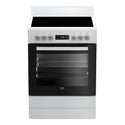 Beko 60cm Electric White Freestanding Oven BFC60VMW1, Front View