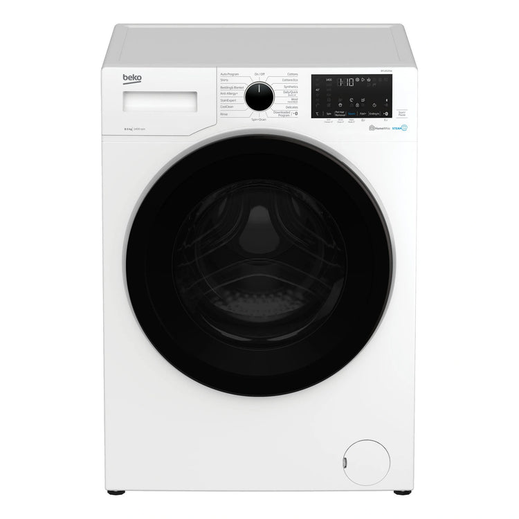 Beko 8.5 kg SteamCure Washing Machine with Bluetooth BFL8520W, Front View
