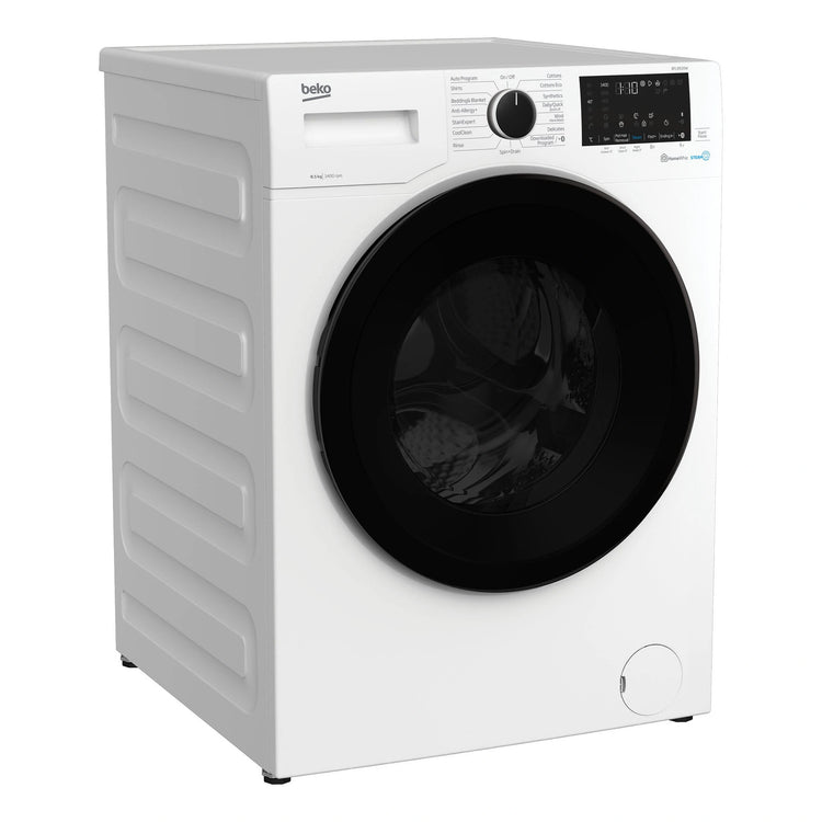 Beko 8.5 kg SteamCure Washing Machine with Bluetooth BFL8520W, Left Side View