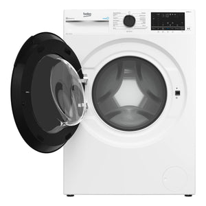 Beko 10kg Washing Machine with SteamCure & Wifi Connectivity BFLB1020W, Door Open