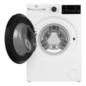 Beko 12 kg AutoDose Washing Machine with Steam and wifi BFLB124ADW, Front View with Door Open