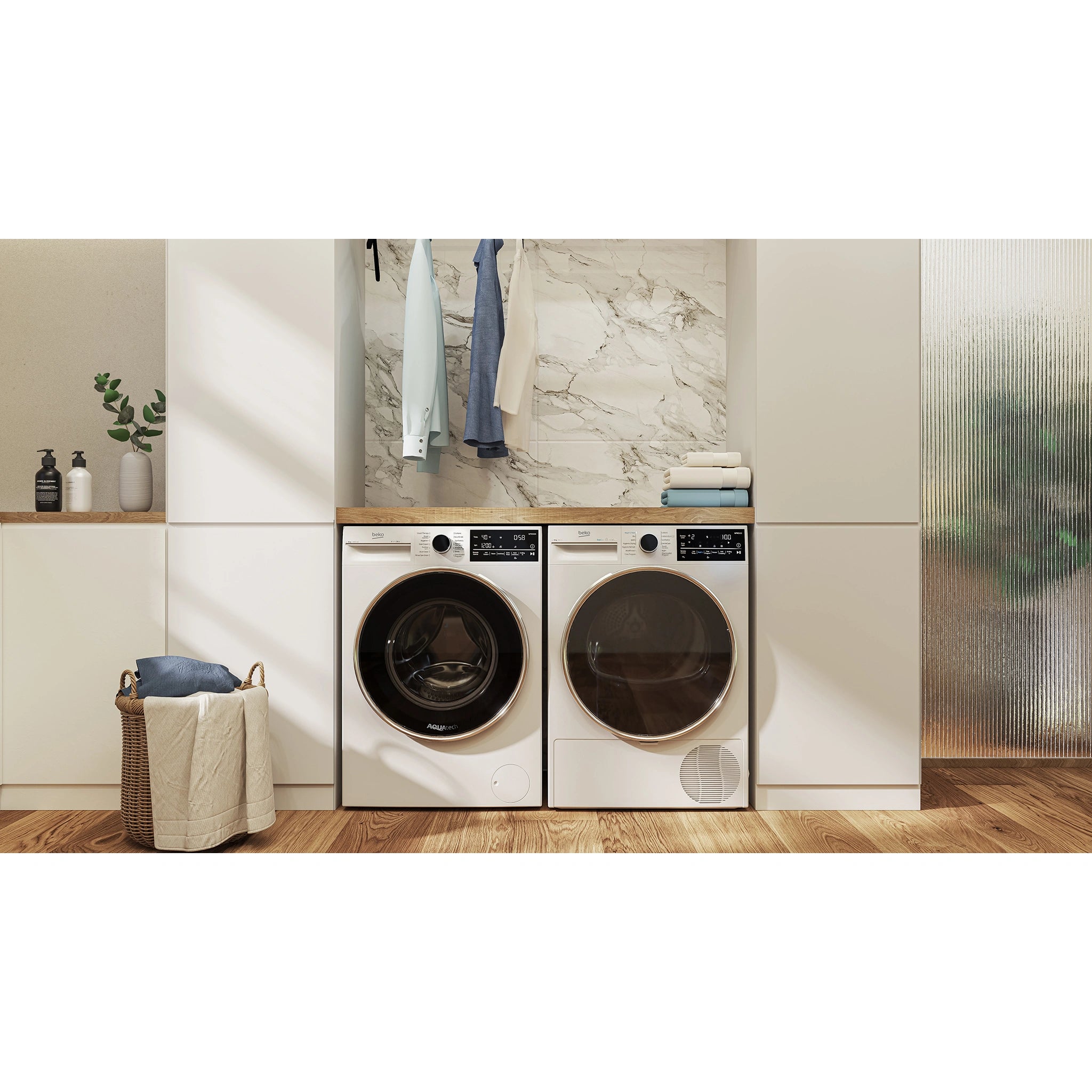 Beko 12 kg AutoDose Washing Machine with Steam and wifi BFLB124ADW, Lifestyle