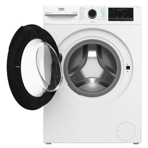 Beko 8kg EnergySpin Front Load Washing Machine with Steam BFLB8010W, Front Open Door View