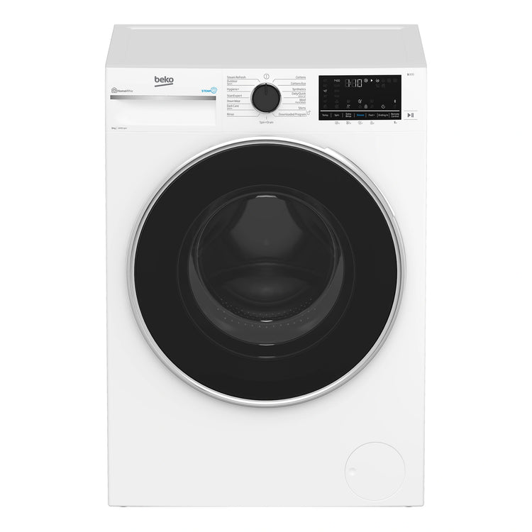 Beko 8 kg Washing Machine with SteamCure & Bluetooth BFLB8020W, Front View