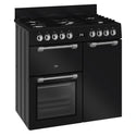 Beko 90cm Multifunction Dual Fuel Anthracite Freestanding Oven BRC916GMAN, Right Side View