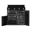 Beko 90cm Black Induction Multi Door Freestanding Oven BRC916IMB, Front View With Door Open