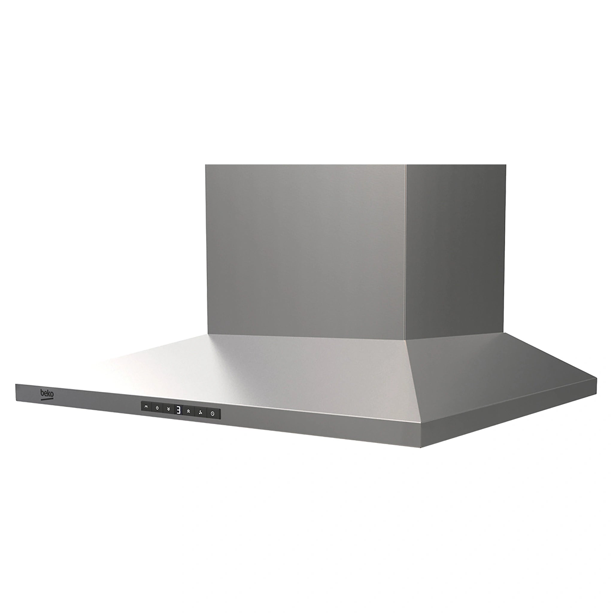 Beko 60cm Stainless Steel Canopy Rangehood (750m³/h) BRH60CX, Front View