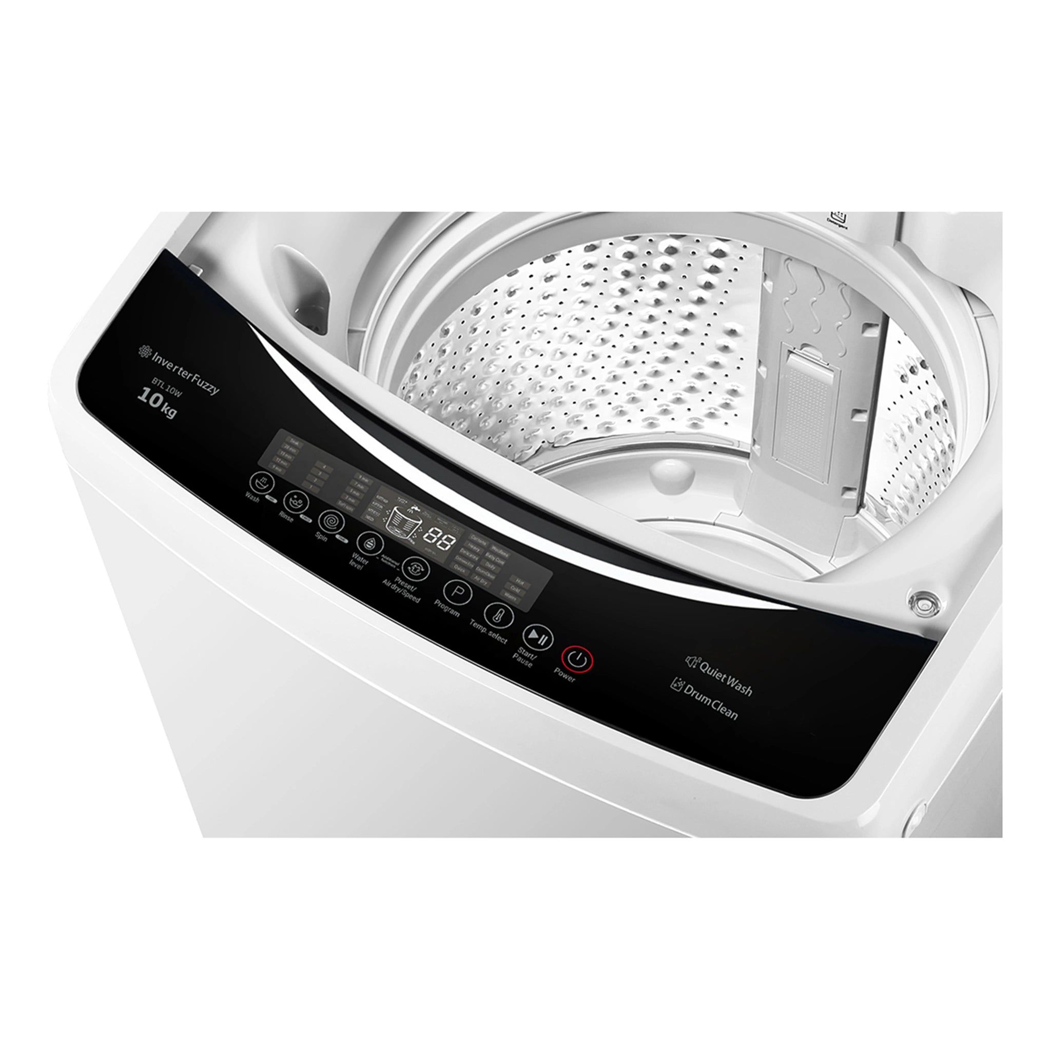 Beko 10kg White Automatic Top-Load Washing Machine BTL10W, Control Panel View
