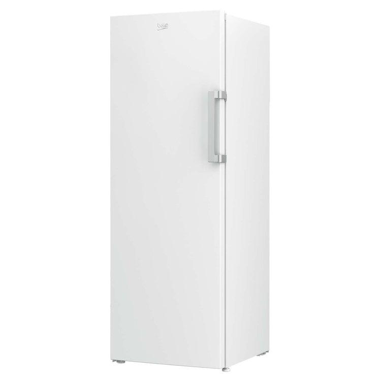 Beko 290L White Frost-Free Upright Freezer BVF290W, Left Side View