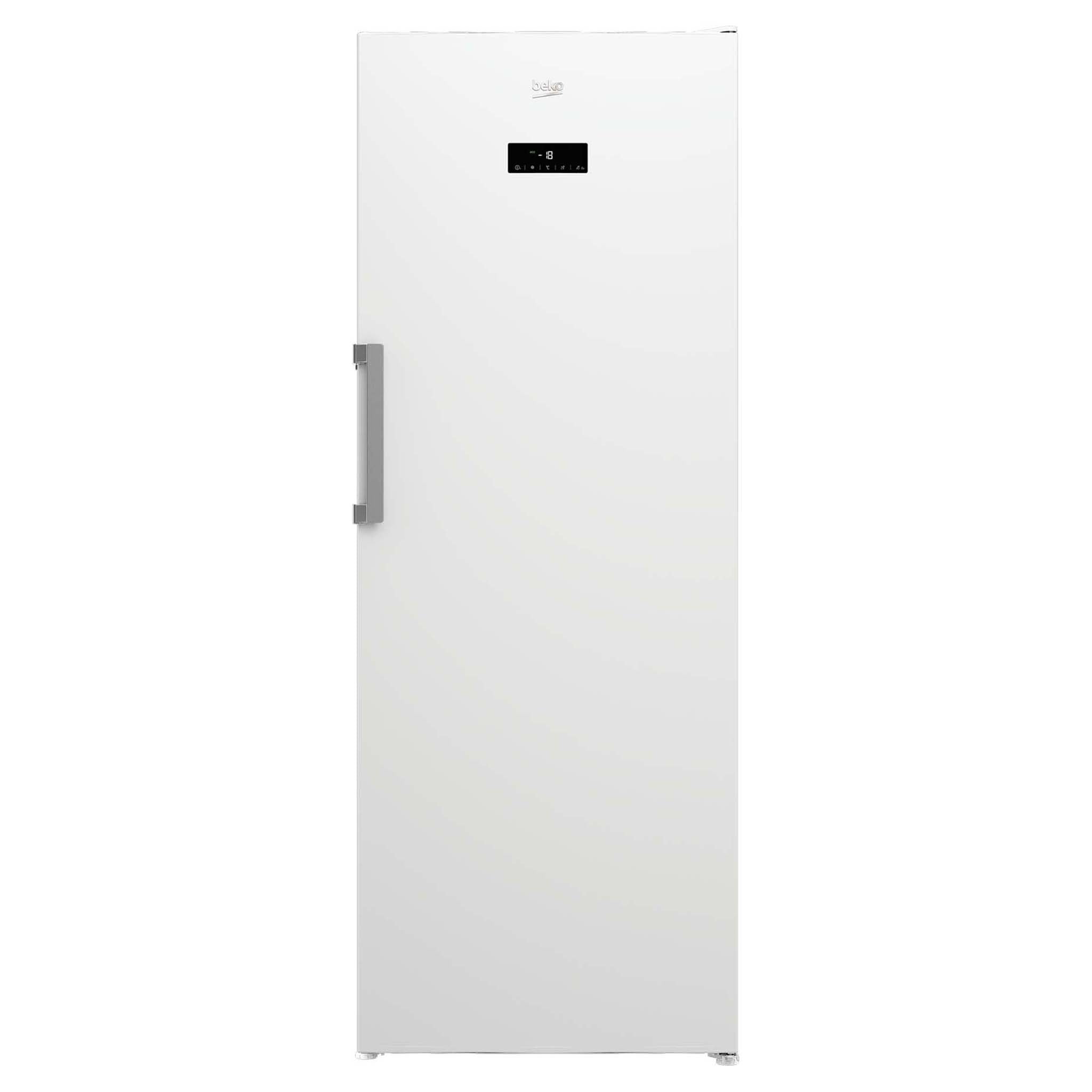 Beko 404L White Frost-Free Upright Freezer BVF404W, Front View