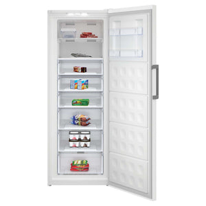 Beko 404L White Frost-Free Upright Freezer BVF404W, Open Door View