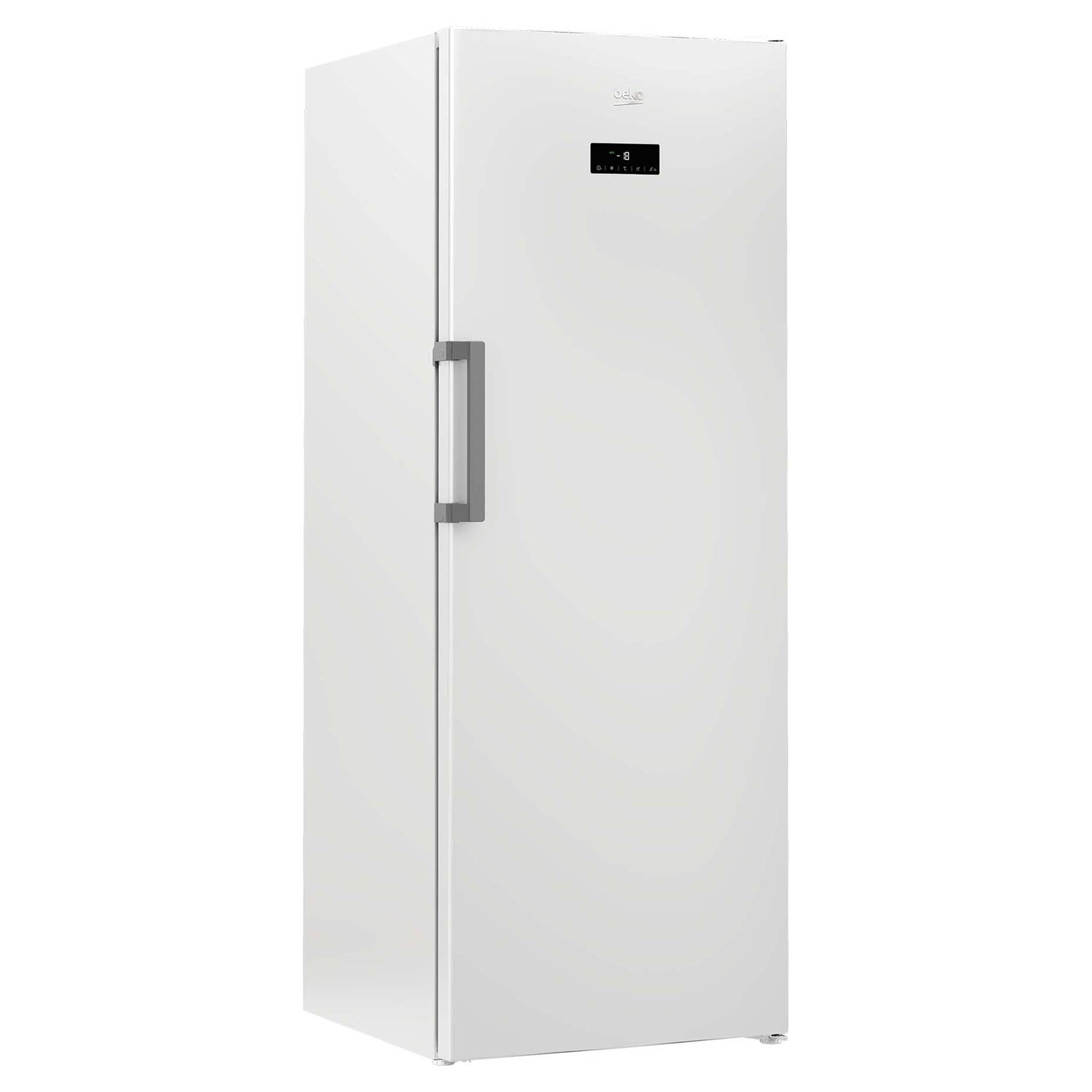 Beko 404L White Frost-Free Upright Freezer BVF404W, Right Side View