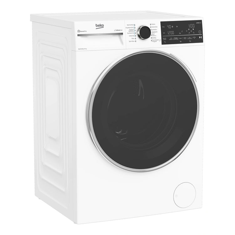 Beko Freestanding Washer Dryer (9 kg / 5 kg, 1400 rpm) BWDB9540W, Left Side View
