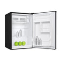 Heller BFH70B 70L Mini Bar Fridge Black, Front right view with door open