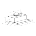 Beko 60cm Slideout Rangehood BRH60TW, Dimensions