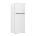 Beko BTM345W 345L Top Mount Fridge, Front right view
