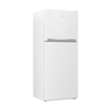Beko BTM425W 424L Top Mount Fridge,  Front view with doors open
