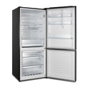 CHiQ 396L Bottom Mount Fridge Black CBM393NB3, Front right view with door open