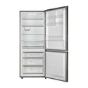 CHiQ 396L Bottom Mount Fridge Black Steel CBM395NBS, Front view with door open