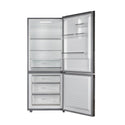 CHiQ 432L Bottom Mount Fridge Black Steel CBM430B, Front view with door open
